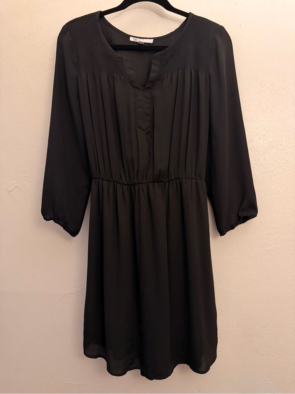 DR2 size M Black Long-Sleeve Mini Dress